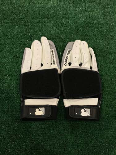 New Custom Pro Issued Medium Black/White Franklin Batting Gloves w/ Hand Pad