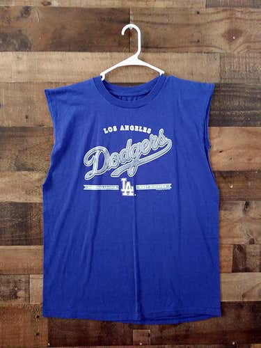 MLB Baseball LOS ANGELES DODGERS Official Blue Silver Tank Top Team Shirt