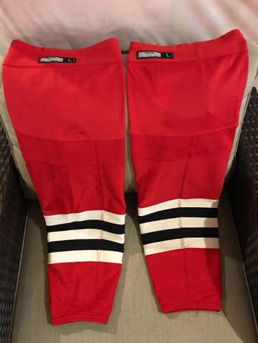 Chicago Blackhawks Red Reebok Edge Hockey Socks Large