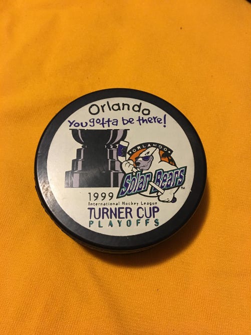 Orlando Solar Bears 1999 IHL Turner Cup Playoffs Hockey Puck