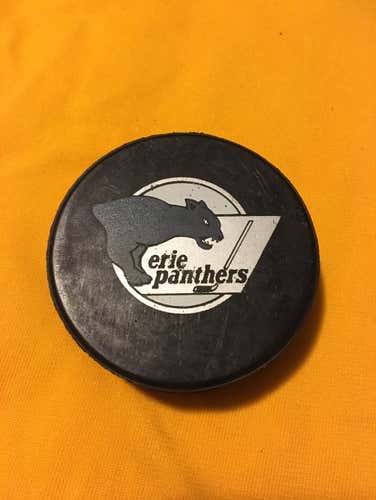 Erie Panthers ECHL Hockey Puck (Hard To Find ... Minor League Team Before CHL Otters)