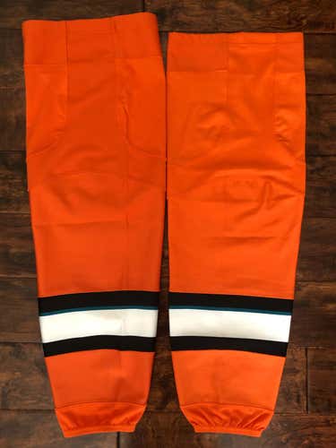 New! Pro Stock AHL San Jose Barracuda CCM Third Socks (Mismatch Pair)