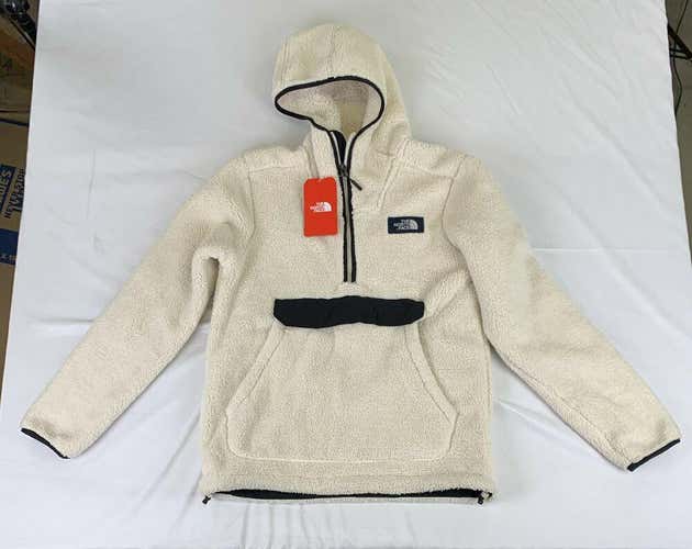 North Face Campshire Hooded Fleece Jacket Pullover, SMALL* Vintage White NWT!!