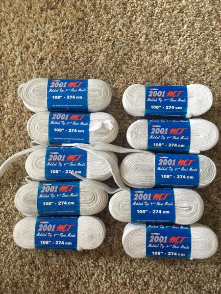 10 White 108” Hockey Laces