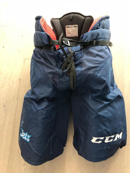 Used CCM HP45X Pants Pro Stock Hockey Pants Navy XL+1 Winnipeg Jets (108)