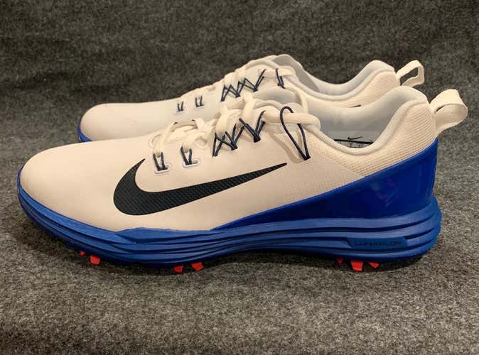 Nike Lunar Command 2 Golf Shoes White Blue New Mens 849968-103  Size 8