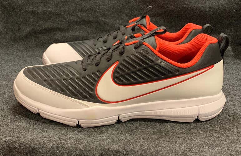New Nike Explorer 2 Golf Shoes Mens 849957-003 Anthracite/White-Orange   Size 11.5