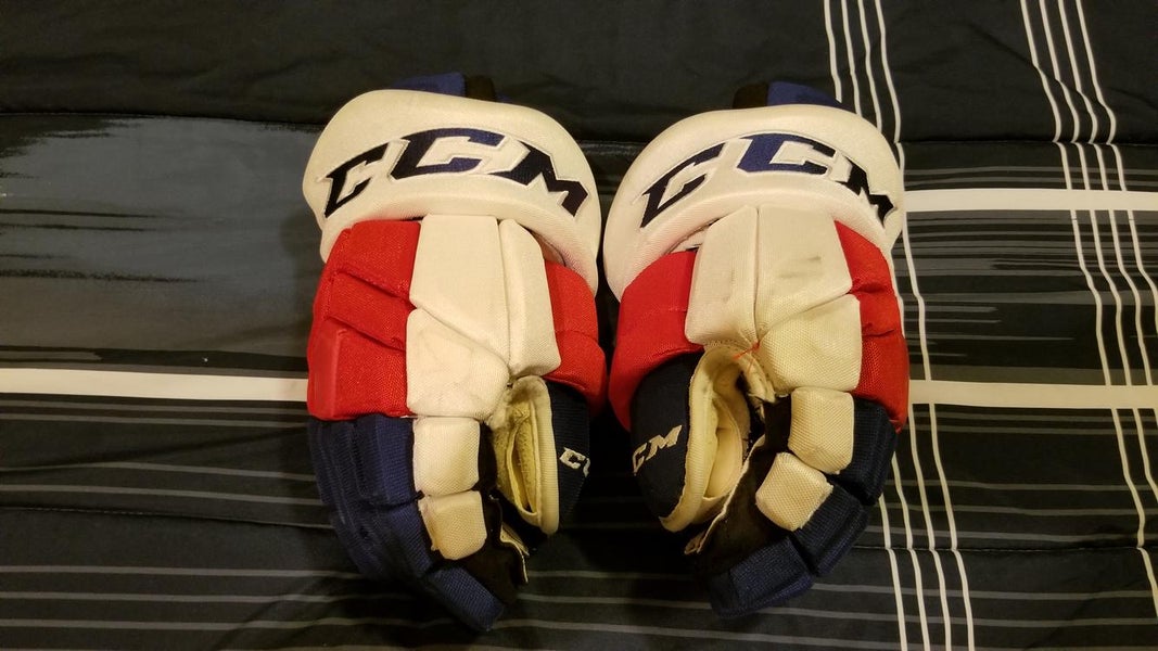 New York Rangers CCM HGTK Gloves Senior Pro Stock 13"
