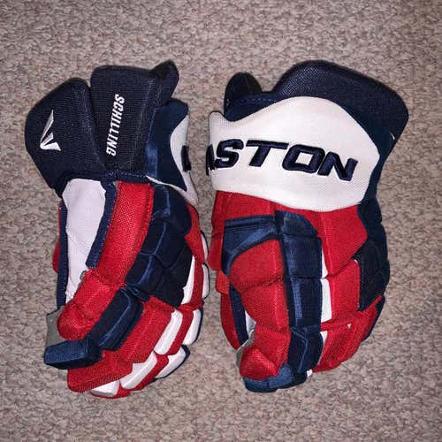 Cameron Schilling Washington Capitals Easton HSX Pro Stock Hockey Gloves 14" Digi Palms