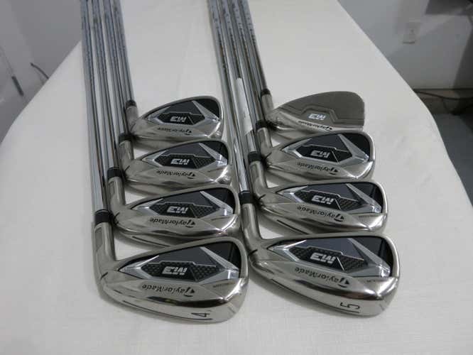 TaylorMade M3 Iron Set M-3 - 4-PW, AW - True Temper XP 100 S300 Stiff Flex Steel