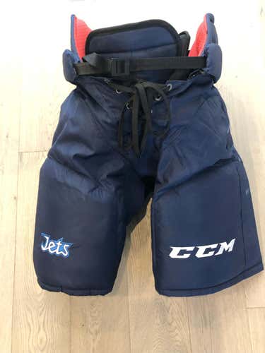 Used CCM HP45X Pants  Pro Stock Hockey Pants  Navy Large  Winnipeg Jets (113)s