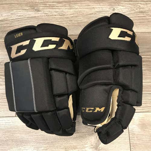 NEW! CCM PHILADELPHIA FLYERS THIRD NHL PRO STOCK HOCKEY GLOVES 14" LEIER SB