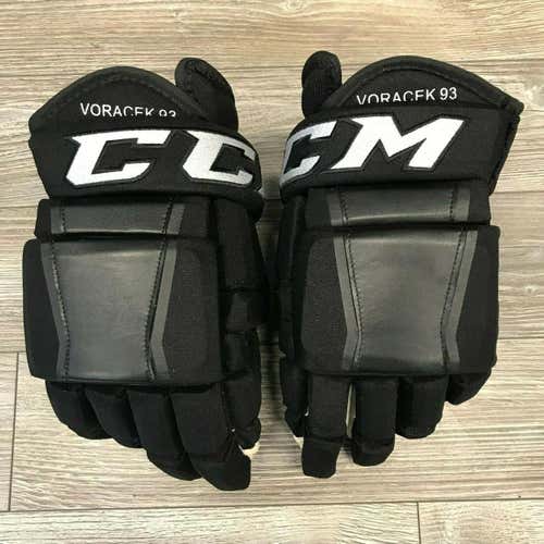 NEW! CCM HG97 PHILADELPHIA FLYERS NHL PRO STOCK HOCKEY PLAYER GLOVES 14" VORACEK