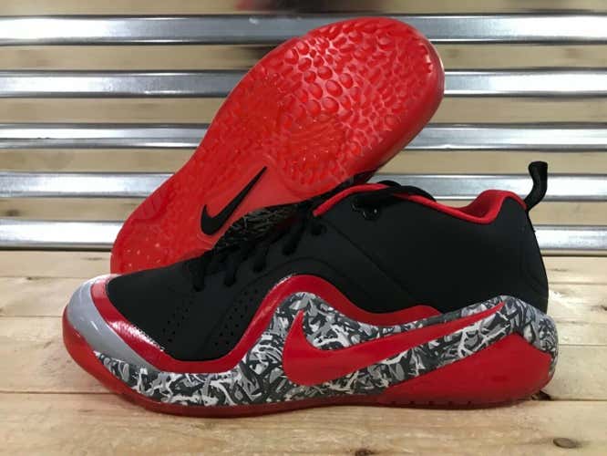 NIKE MIKE TROUT IV FORCE ELITE BASEBALL LACROSSE CLEATS 10.5 TURF WORKOUT RED LOW $120 BRAND NEW BLK