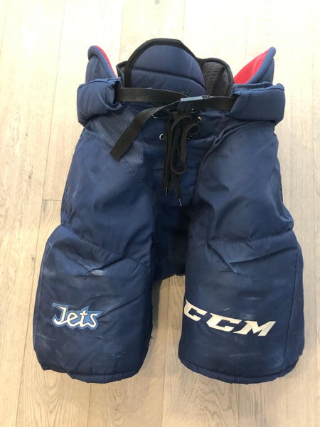 Used CCM HP UCLX Pants Pro Stock Hockey Pants Navy Med Winnipeg Jets (117)