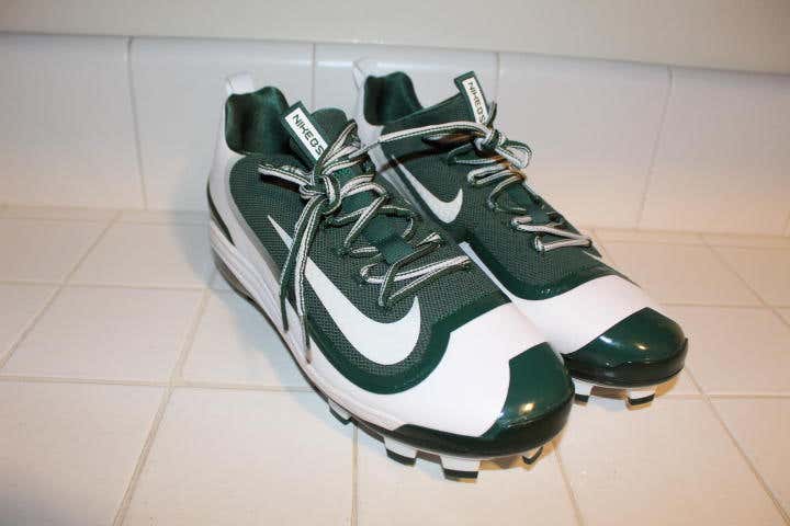 NIKE PRO HUARACHE 2KFILTH ELITE BASEBALL CLEATS 12 SPIKES BRAND NEW GREEN WHITE MOLDED