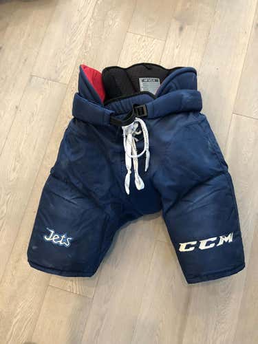 Used CCM HP UCLX Pants  Pro Stock Hockey Pants  Navy large  Winnipeg Jets (118)