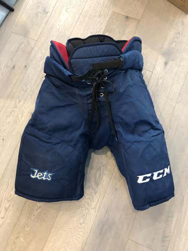 Used CCM HP UCLX Pants  Pro Stock Hockey Pants  Navy large  Winnipeg Jets (119)=