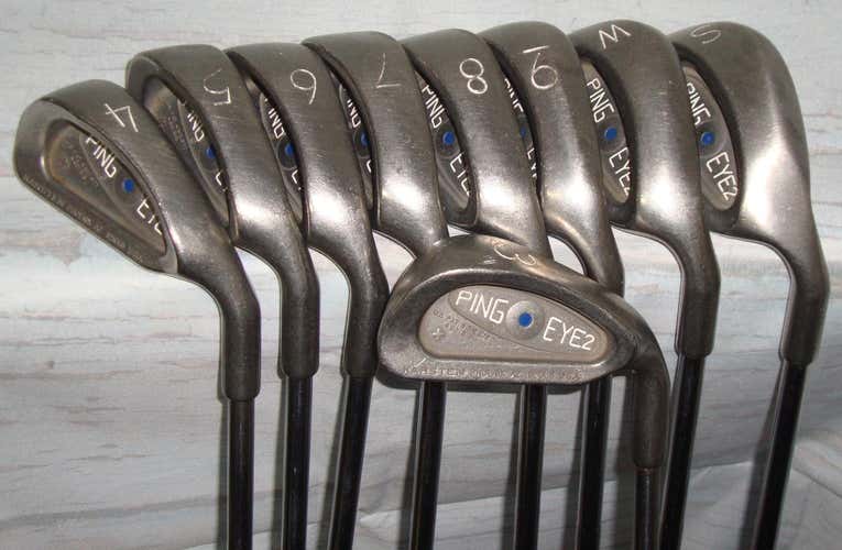 Ping Eye 2+ Blue Dot 3-4-5-6-7-8-9-W-S Iron Set ZZ-Lite Steel Irons Right Handed