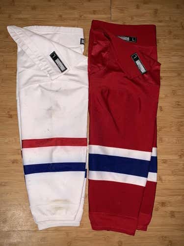 Pro Stock Montreal Canadiens hockey socks set