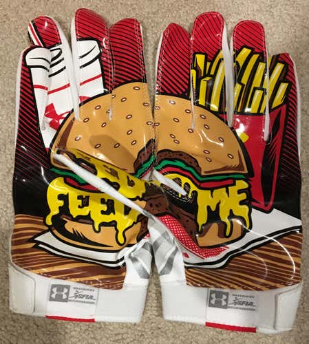 “Feed Me” UA Football Gloves
