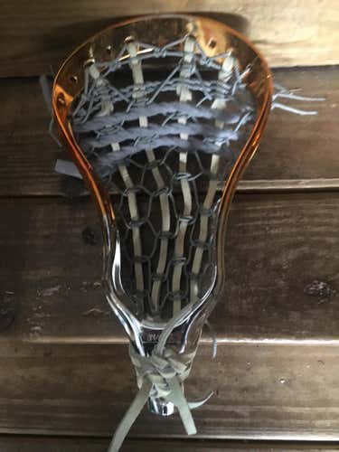 Warrior Evo X Chrome Fade Men's Lacrosse Head - Chrome/Orange