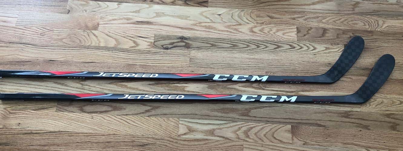 2 Pack - CCM Jetspeed LH Grip Pro Stock Hockey Stick 85 Flex Grip Gropp P28 Custom