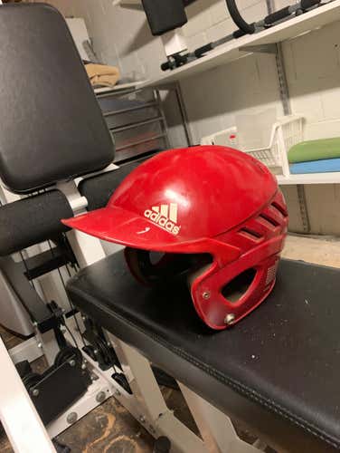 Red Adidas Batting Helmet NEED GONE FIRST OFFER TAKES
