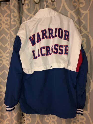 Warrior Lacrosse Boathouse Sports Windbreaker Rain Jacket Men's Large Red White Blue USA