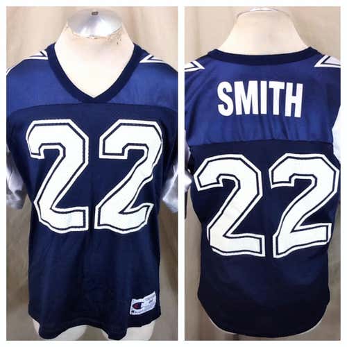 Vintage 90's Champion Emmitt Smith #22 (Large) Retro Dallas Cowboys Football Jersey