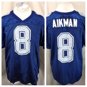 Vintage 90's Wilson Troy Aikman #8 (XL) Dallas Cowboys NFL Football Jersey Blue