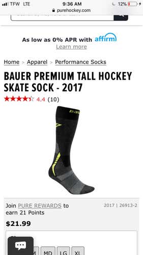 Bauer Premium Hockey Skate Socks.