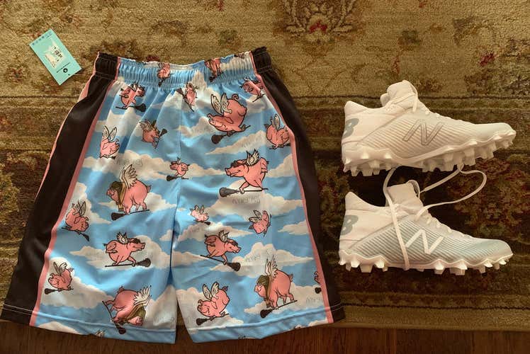 Lacrosse Bundle   Flying Pig Shorts and Nike Freeze Cleats