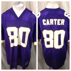Vintage Puma Cris Carter #80 (Large) Minnesota Vikings Retro NFL Football Jersey Purple