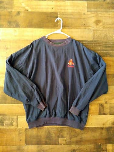 Vintage Defunct 1990s MiLB Baseball SARASOTA BOSTON RED SOX Embroidered Warmup Pullover Sweatshirt