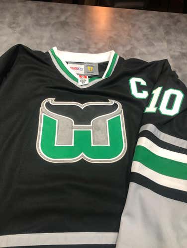 Black Ron Francis Hartford Whaler Jersey
