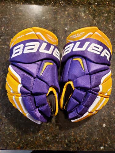 New Bauer Vapor X100 Gloves 13" Purple/Gold
