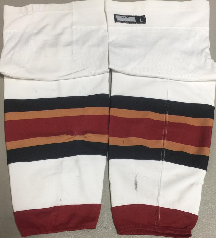 RARE Arizona Coyotes Reverse Retro Adidas Pro Stock Game Socks *W/Kevlar*