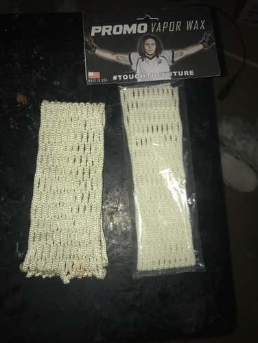 One Piece Of Stringer Shack G3 Performance Mesh And One Piece Of Promo Lacrosse Vapor Wax Mesh