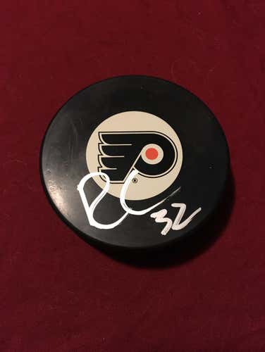 Riley Cote Signed Autographed Philadelphia Flyers NHL Hockey Puck