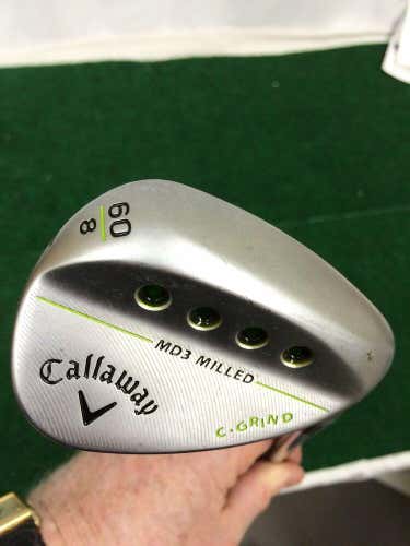 Callaway MD3 Milled Chrome 60°-08° Wedge True Temper Dynamic Gold Wedge Flex