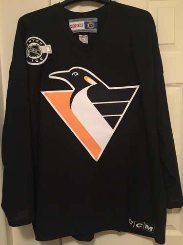 VINTAGE MARIO LEMIEUX PITTSBURGH PENGUINS CENTER ICE CCM CANADA JERSEY