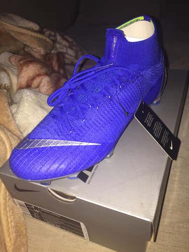 Nike Mercurial Superfly 6 Elite 360 FG Blue/ Silver Size 9 AH7365-400