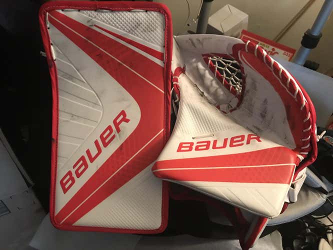 Bauer Goalie Glove & Blocker Regular Senior Pro Stock
