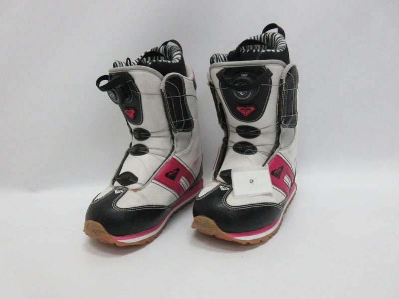 boots snowboard roxy Track Lace Womens Size 7 Black-Blue Last-1 inspired laces with faux fur details look great in the city or for walks in the village after a great day on the slopes Used Roxy ROXY Senior 7.5