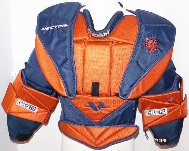CCM VECTOR JUNIOR MEDIUM - HOCKEY JR GOALIE CHEST ARM PADS PROTECTOR USED
