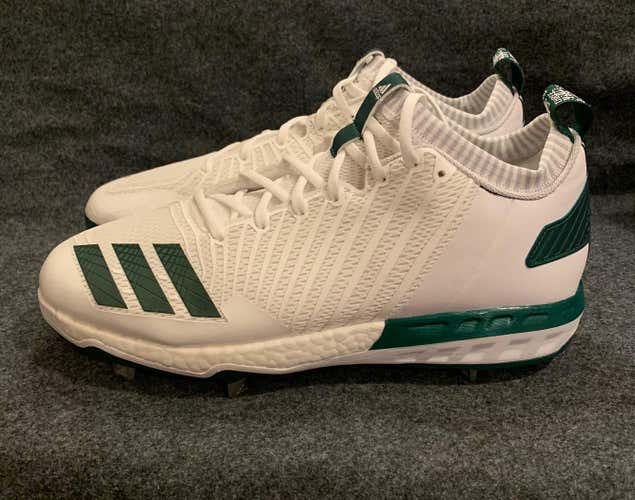 Adidas Boost Icon 3 Men's Baseball Metal Cleats White/Green B39166   Size 13