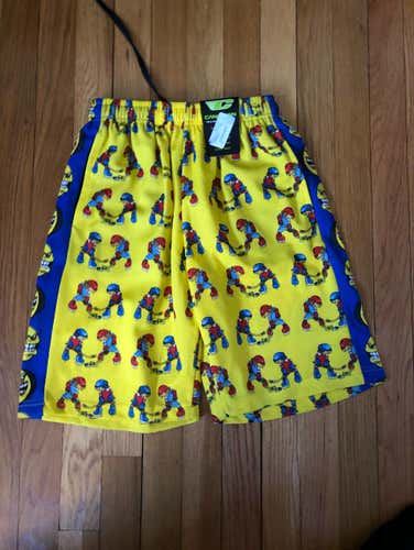 Hockey Yellow/blue Training Shorts Youth Large New