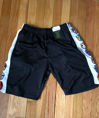 Hockey Shorts Black/white Youth Small New