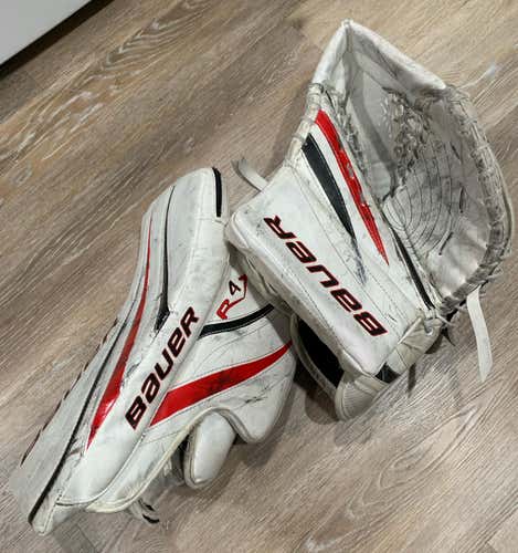 Bauer RX4 Goalie Glove And Blocker (Matching Set)
